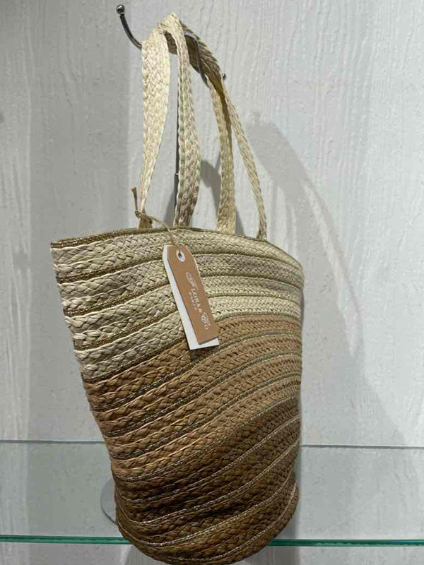 Korbtasche Strandtasche aus Stroh - Gluecksboutique®